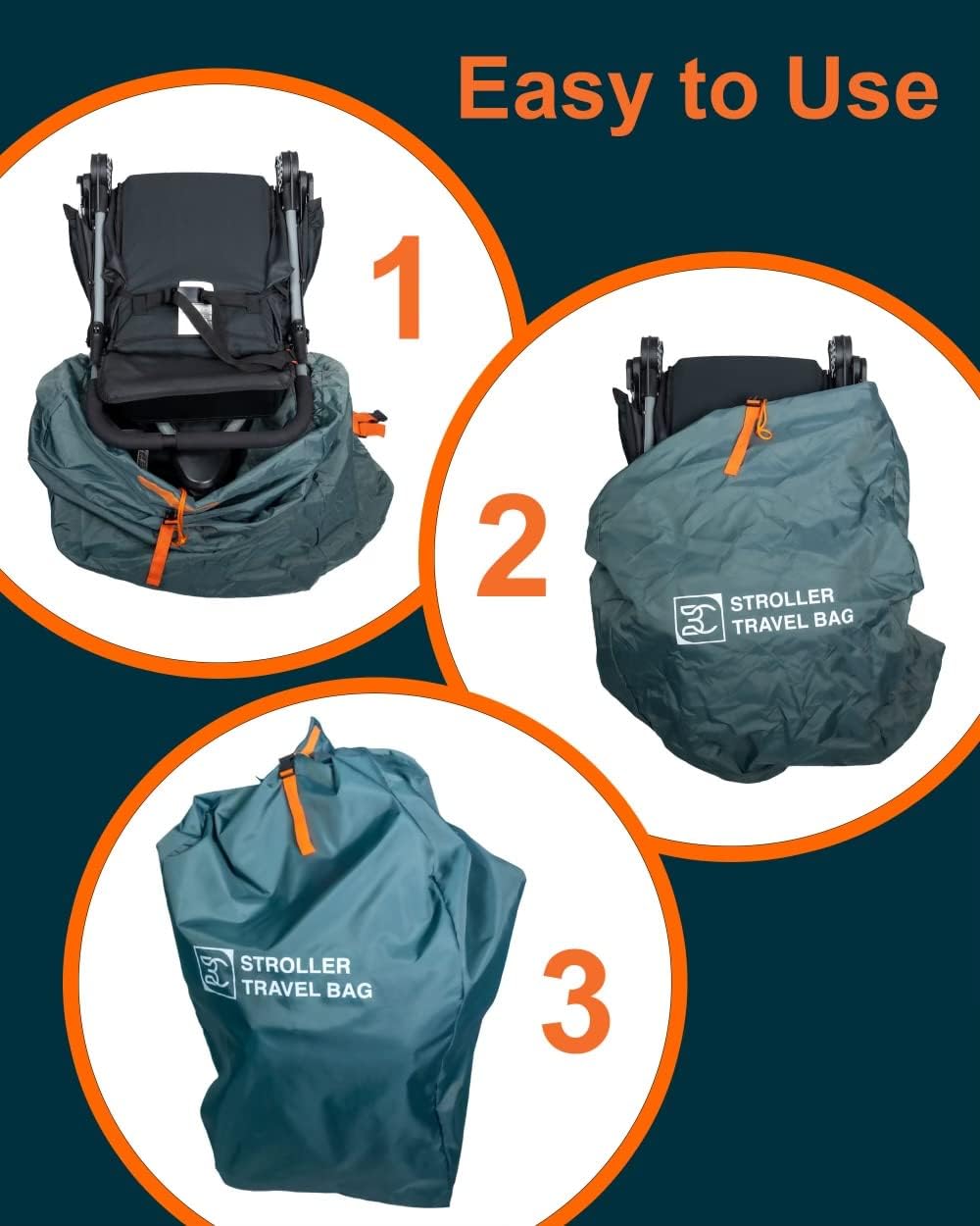 BC Stroller Bag - Easy 3 Step Process